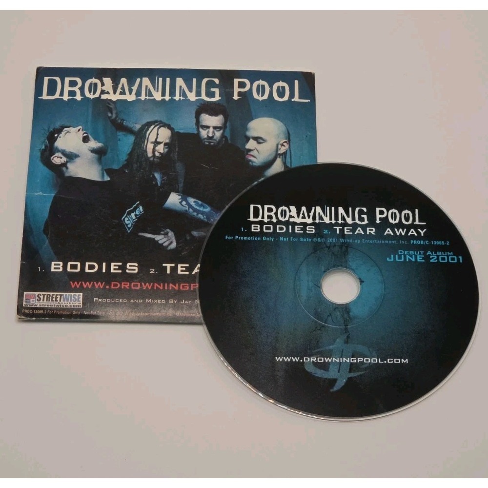 Dave Williams Drowning Pool Band Debut Album Promo CD 2001 Bodies & Tear Away
